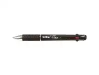 Officeworks Artline Flow 4 Colour Retractable Ballpoint Pen Charcoal offer