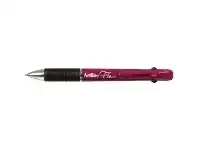 Officeworks Artline Flow 4 Colour Retractable Ballpoint Pen Burgundy offer