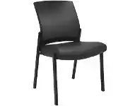 Officeworks J.Burrows Matrix Antibacterial Visitor Chair Black offer