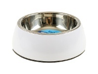 BIG W Tails Melamine/ Stainless Steel Pet Bowl White - Medium offer