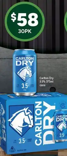 Bottler Carlton Dry offer
