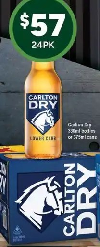 Bottler Carlton Dry Lower Carb offer