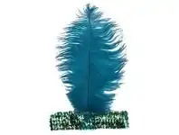 The Party People Shop Headband - Flapper, Light Blue offer