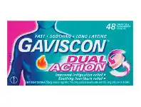 Gaviscon Dual Action 48 Chewable Tablets