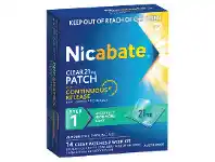 Nicabate Clear 21mg Patch 14 Clear Patches