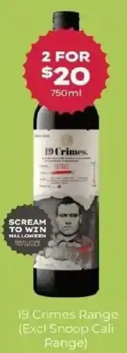 IGA Liquor 19 Crimes Shiraz offer