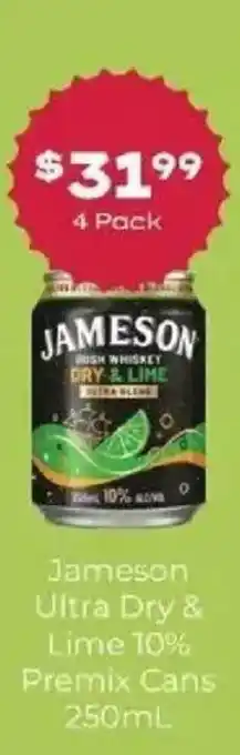 Jameson Ultra Dry & Lime