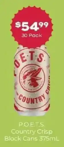 IGA Liquor P.O.E.T.S. Country Crisp Block Cans offer