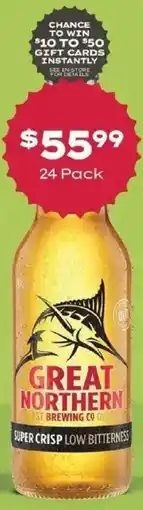 IGA Liquor Great Northern Super Crisp Low Bitterness offer