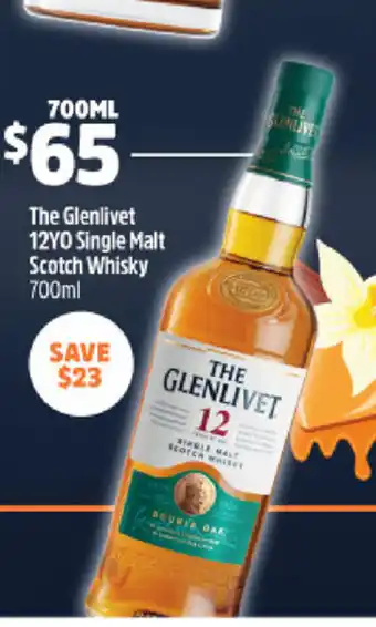 BWS The Glenlivest 12YO Single Malt Scotch Whisky 700ml offer