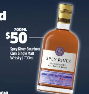BWS Spey River Bourbon Cask Single Malt Whisky 700ml offer