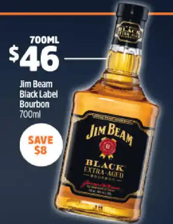 BWS Jim Beam Black Label Bourbon 700ml offer