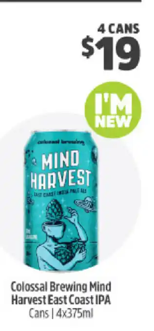 Colassal Brewing Mind Harvest East Coast IPA 4x375ml