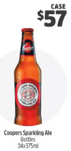 BWS Cooper Sparkling Ale Bottles 24x375ml offer