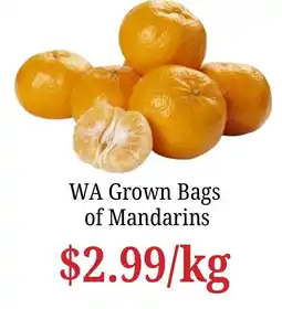 Farmer Jack's WA Grown Bags of Mandarins offer