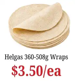 Farmer Jack's Helgas 360-508g Wraps offer