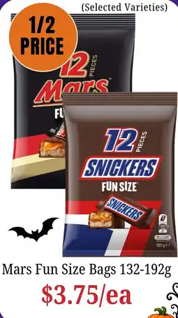 Farmer Jack's Mars Fun Size Bags offer