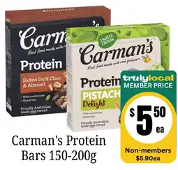 Farmer Jack's Carman's Protein Bars offer