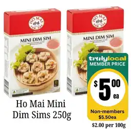 Farmer Jack's Ho Mai Mini Dim Sims offer