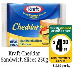 Farmer Jack's Kraft Cheddar Sandwich Slices offer