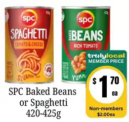 Farmer Jack's SPC Baked Beans or Spaghetti offer
