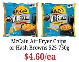 Farmer Jack's McCain Air Fryer Chips or Hash Browns offer