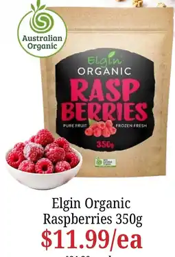 Farmer Jack's Elgin Organic Raspberries offer