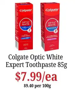Farmer Jack's Colgate Optic White Expert Toothpaste offer