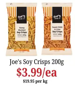 Farmer Jack's Joe's Soy Crisps offer