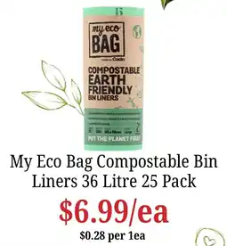 Farmer Jack's My Eco Bag Compostable Bin Liners offer