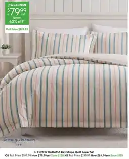 Harris Scarfe Tommy Bahama Bay Stripe Quilt Cover Set offer