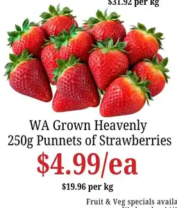 Farmer Jack's WA Grown Heavenly Strawberries offer