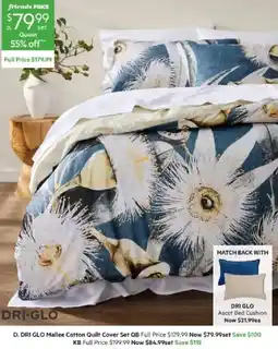 Harris Scarfe DRI GLO Mallee Cotton Quilt Cover Set offer