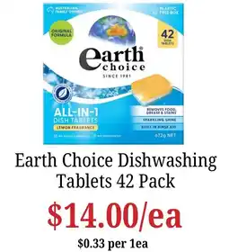 Farmer Jack's Earth Choice Dishwashing Tablets offer