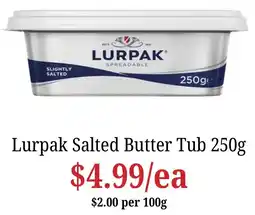 Farmer Jack's Lurpak Salted Butter Tub offer