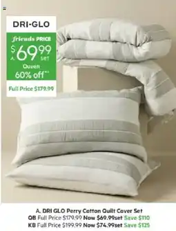 Harris Scarfe DRI GLO Perry Cotton Quilt Cover Set offer