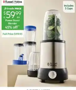 Harris Scarfe Russell Hobbs Power Boost Blender offer
