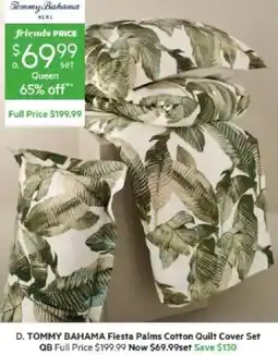 Harris Scarfe Tommy Bahama Fiesta Palms Cotton Quilt Cover Set offer