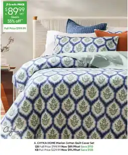 Harris Scarfe Chyka home marion cotton quilt cover set offer