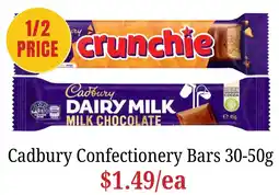 Farmer Jack's Cadbury Confectionery Bars offer