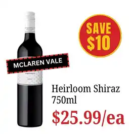 Farmer Jack's McLaren Vale Heirloom Shiraz offer