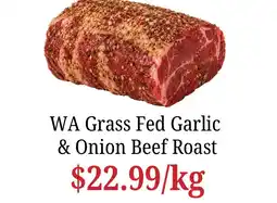 Farmer Jack's WA Grass Fed Garlic & Onion Beef Roast offer