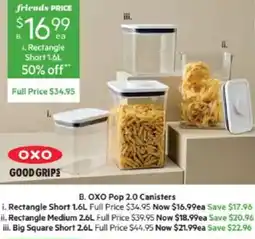 Harris Scarfe OXO Pop 2.0 Canisters offer