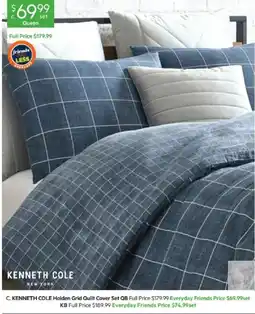 Harris Scarfe Kenneth Cole Holden Grid Quilt Cover Set offer