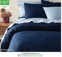 Harris Scarfe ACCESSORIZE Waffle Quilt Cover Set offer