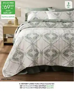 Harris Scarfe ODYSSEY LIVING Trellis 3 Piece Coverlet Set offer