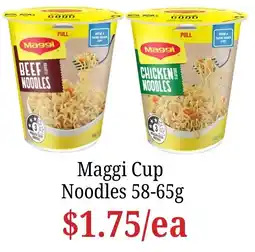 Farmer Jack's Maggi Cup Noodles offer