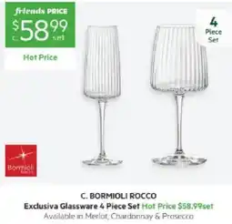 Harris Scarfe Bormioli Rocco Exclusiva Glassware 4 Piece Set offer