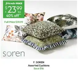 Harris Scarfe F. Soren Assorted Cushions offer