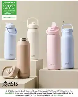 Harris Scarfe Oasis Capri Drink Bottle with Quick-Release Lid offer